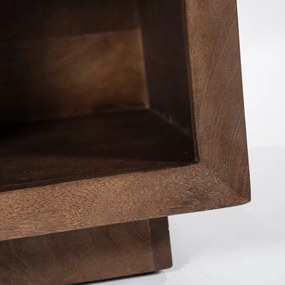 Eleonora Hazel Bijzettafel Donker Hout En Marmer - 35 X 79cm.