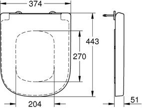 Grohe Euro Ceramic Closetzitting met Deksel Alpine 37,4x44,3x5,1 cm Wit Alpin