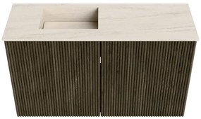 Mondiaz Joya DLux 70cm toiletmeubel shadow met wastafel faye links 1 kraangat meli