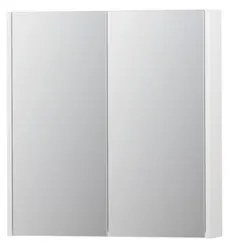 INK Spiegelkast met 2 dubbelzijdige spiegeldeuren 70x15x73cm met softclose HPL Aluminium grijs OUTLET 3417131