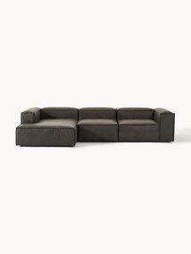 Modulaire hoekbank van gerecycled leer Lennon (4-zits)
