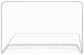 vidaXL Voetbaldoel met net 182x61x122 cm staal wit