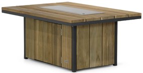 Lifestyle Garden Furniture Seaside Lounge Vuurtafel X Antraciet Aluminium/teak Old Teak Greywash
