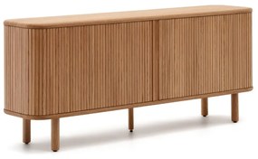 Kave Home Mailen Houten Dressoir Met Latjes Schuifdeuren Naturel - 180x40x75.5cm.