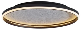 Design plafondlamp zwart met vilt incl. LED 3-staps dimbaar - Xavi Felt Design rond Binnenverlichting Lamp