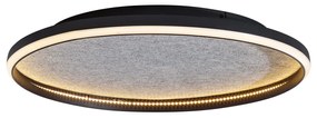 Design plafondlamp zwart met vilt incl. LED 3-staps dimbaar - Xavi Felt