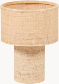 Handgeweven tafellamp Syro van raffia