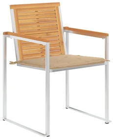 vidaXL Tuinstoelen 8 st met kussens massief teakhout