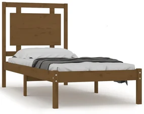 vidaXL Bedframe massief hout honingbruin 90x200 cm