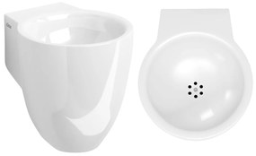 Clou Flush 6 keramische fontein 27cm zonder kraangat wit glans