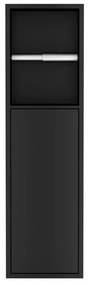 Best Design Nero Zione inbouw toiletrolhouder met deur 60x17x12cm mat zwart