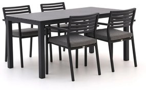 Diningset Bellagio  | 4 personen aluminium | Tuinset stapelbaar | 5-delig | Kees Smit Tuinmeubelen