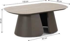 Stoel en Bank Loungeset 5 personen Rope Taupe  Santika Furniture Santika