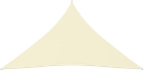vidaXL Zonnescherm driehoekig 4x5x5 m oxford stof crèmekleurig