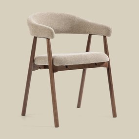 Walnoot Eetkamerstoel Ronde Rugleuning