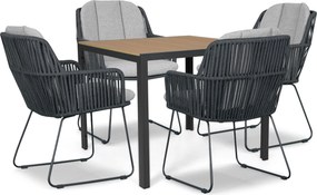 Tuinset 4 personen 909 cm Rope Grijs Domani Furniture Trivento/Creta