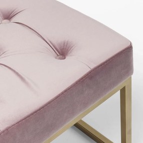 Kare Design Crossover Fluwelen Halbankje Roze 90 Cm
