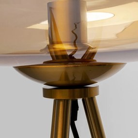 Kare Design Sphere Amber Driepoot Vloerlamp Met Amberglas