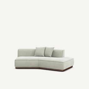 Rechte halve bank van stonewashed fluweel, JACOPO