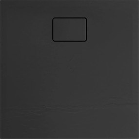 Douchebak Allibert Terreno Vierkant Inbouw Polybeton 80x80 cm Bazalt Zwart