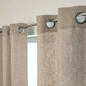 Gordijn in gewassen linnen met oogjes, Private