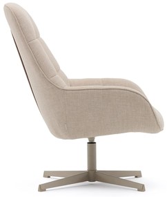 Kave Home Jaspe Moderne Draaifauteuil Beige