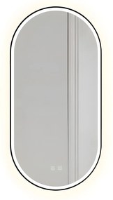 LED wandspiegel OVL 50x100cm Black