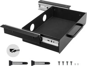 VEVOR Onderbureaulade 385x230x76 mm, Onderbureaulade, Verborgen Bureau-opbergorganizer, Pennenlade onder de tafel voor Zit-Sta werkplekken op kantoor en thuis