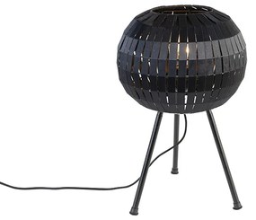 Moderne tafellamp tripod zwart - Zoë Modern E27 rond Binnenverlichting Lamp