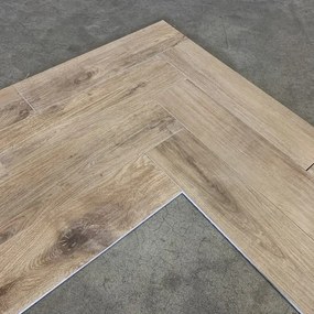 Houtlook Tegel Visgraat 15x60 Cm Bruin DC1