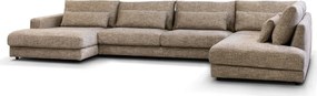 PEPP Interiors Como U Bank Met Ottoman Rechts Grijs Mix Puente 09