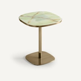 Bistrot tafel met plateau in jade Ø60 cm Lixfeld