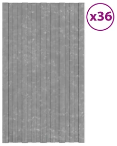 vidaXL Dakpanelen 36 st 80x45 cm gegalvaniseerd staal zilverkleurig