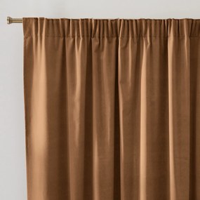 Fluwelen gordijn, met aangerimpelde bies en golf, VELVET