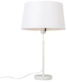 Tafellamp wit met kap wit 35 cm verstelbaar - Parte Modern E27 rond Binnenverlichting Lamp
