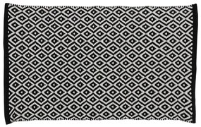 Differnz Wales Badmat 100% katoen zwart wit 50 x 80 cm 31.110.03