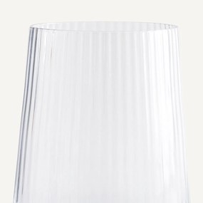 Set van 6 geribbelde waterglazen, Strivi