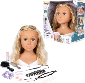 Smoby Mijn Schoonheid Blonde Styling Hoofd - 19 Accessoires - Haarstyling - Educatief Speelgoed