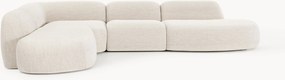 Modulaire bouclé XL hoekbank Wolke met chaise longue