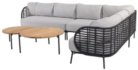 Fabrice hoek loungeset 6 delig rope antraciet 4 Seasons Outdoor