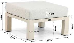 Hoek loungeset 5 personen Aluminium Taupe  Lifestyle Garden Furniture Luca