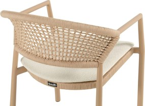 Tuinset 6 personen 220 cm Rope Taupe Hartman Taragona/Valencia