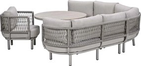 Garden Impressions Algarve lounge dining set 5-delig - urban sand