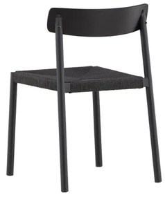 Jörn Eetkamerstoel - Kenjy  - Zwart - Hout en Rotan - Jörn