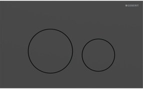 Geberit Sigma 40 bedieningspaneel round mat zwart RVS voor Sigma reservoirs 8cm (UP720) en 12cm (UP320)