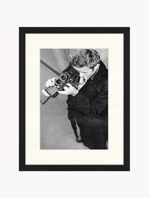 Ingelijste print James Dean met camera