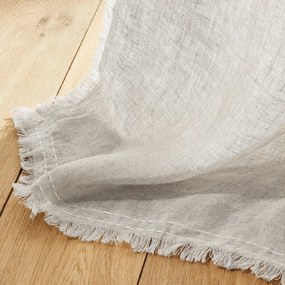 Bicolor glasgordijn in voile van linnen Beha