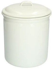 Opbergblik, emaille, wit,Ø 14 cm