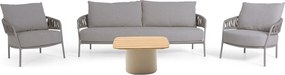 Stoel en Bank Loungeset 5 personen Rope Taupe  4 Seasons Outdoor Calma/Ronda