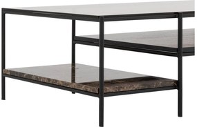 Goossens Excellent Salontafel Avene rechthoekig, glas zwart, elegant chic, 118 x 40 x 58 cm